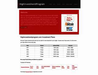 highinvestmentprogram.com screenshot