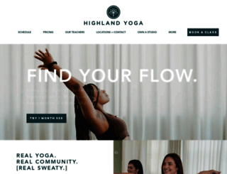 highland-yoga.com screenshot