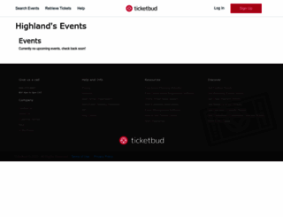 highland.ticketbud.com screenshot