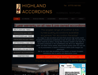highlandaccordions.com screenshot