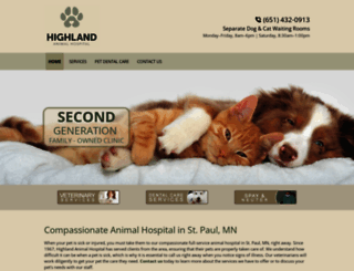 highlandanimalhospitalstpaul.com screenshot