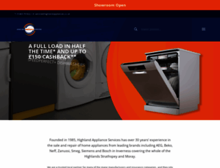 highlandappliances.co.uk screenshot