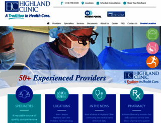 highlandclinic.com screenshot