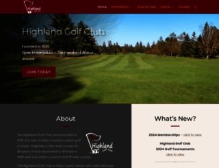 highlandgolfclub.net screenshot