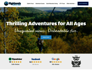 highlandscanopytour.com screenshot