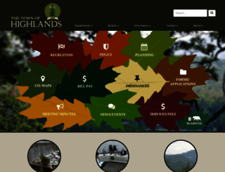 highlandsnc.org screenshot