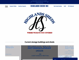 highlandssheds.com screenshot