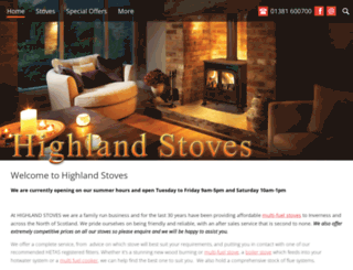 highlandstoves.com screenshot