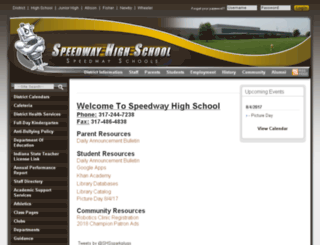 highschool.speedwayschools.org screenshot