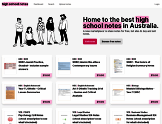 highschoolnotes.com.au screenshot