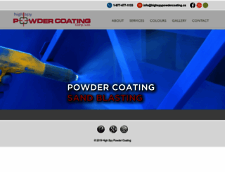 highspypowdercoating.ca screenshot
