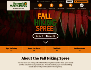 hikingspree.summitmetroparks.org screenshot