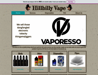 hillbillyvape.com screenshot