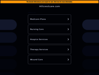 hillcrestcare.com screenshot