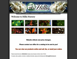 hillisnursery.com screenshot