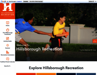 hillsboroughrecreation.com screenshot