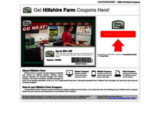 hillshirefarm.couponrocker.com screenshot