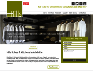 hillsrobesandkitchens.com.au screenshot
