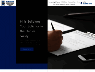 hillssolicitors.com.au screenshot