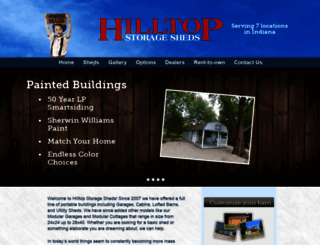 hilltopstoragesheds.com screenshot