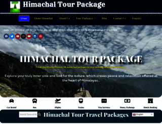 himachaltourpackage.in screenshot