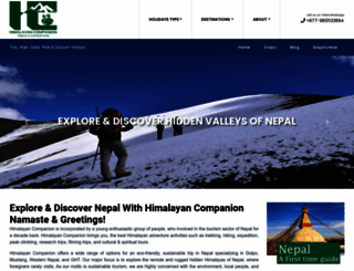 himalayancompanion.com screenshot