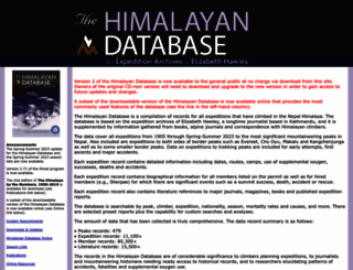 himalayandatabase.com screenshot