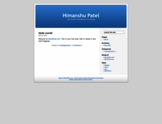 himanshupatel.wordpress.com screenshot