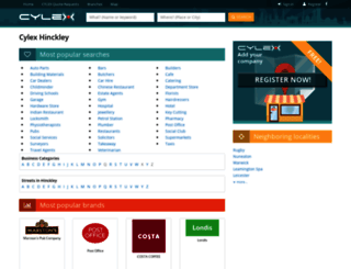 hinckley.cylex-uk.co.uk screenshot