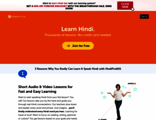 hindipod101.com screenshot