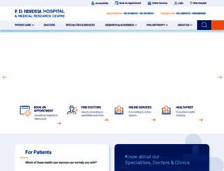 hindujahospital.com screenshot
