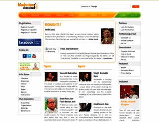 hindustaniclassical.com screenshot