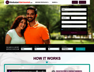 hindustanmatrimonial.com screenshot