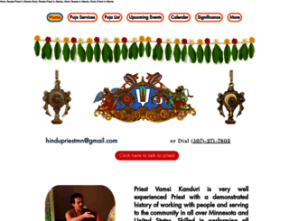 hindutemplepriest.com screenshot