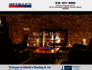 hinklesheatingandairconditioningservice.com screenshot