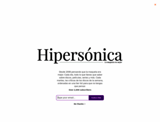hipersonica.com screenshot
