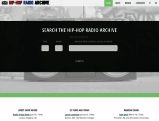 hiphopradioarchive.org screenshot