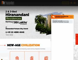 hiranandanicommunities.com screenshot
