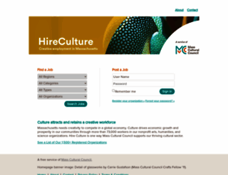hireculture.org screenshot