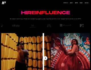 hireinfluence.com screenshot