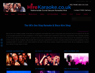 hirekaraoke.co.uk screenshot