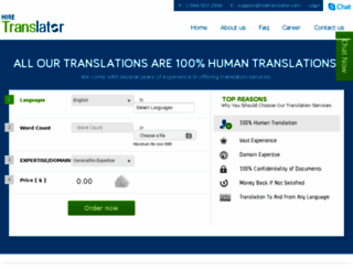 hiretranslator.com screenshot