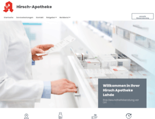hirsch-apotheke-lahde.de screenshot