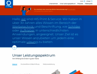 his-print-service.de screenshot