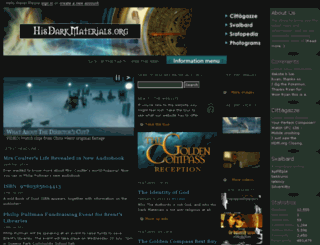 hisdarkmaterials.org screenshot