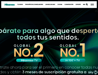 hisenseiberia.com screenshot