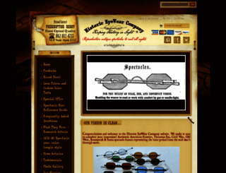 historiceyewearcompany.com screenshot