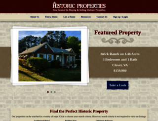 historicproperties.com screenshot
