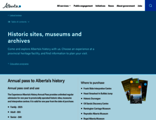 history.alberta.ca screenshot