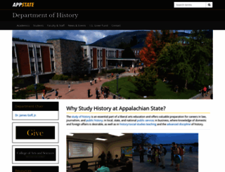 history.appstate.edu screenshot